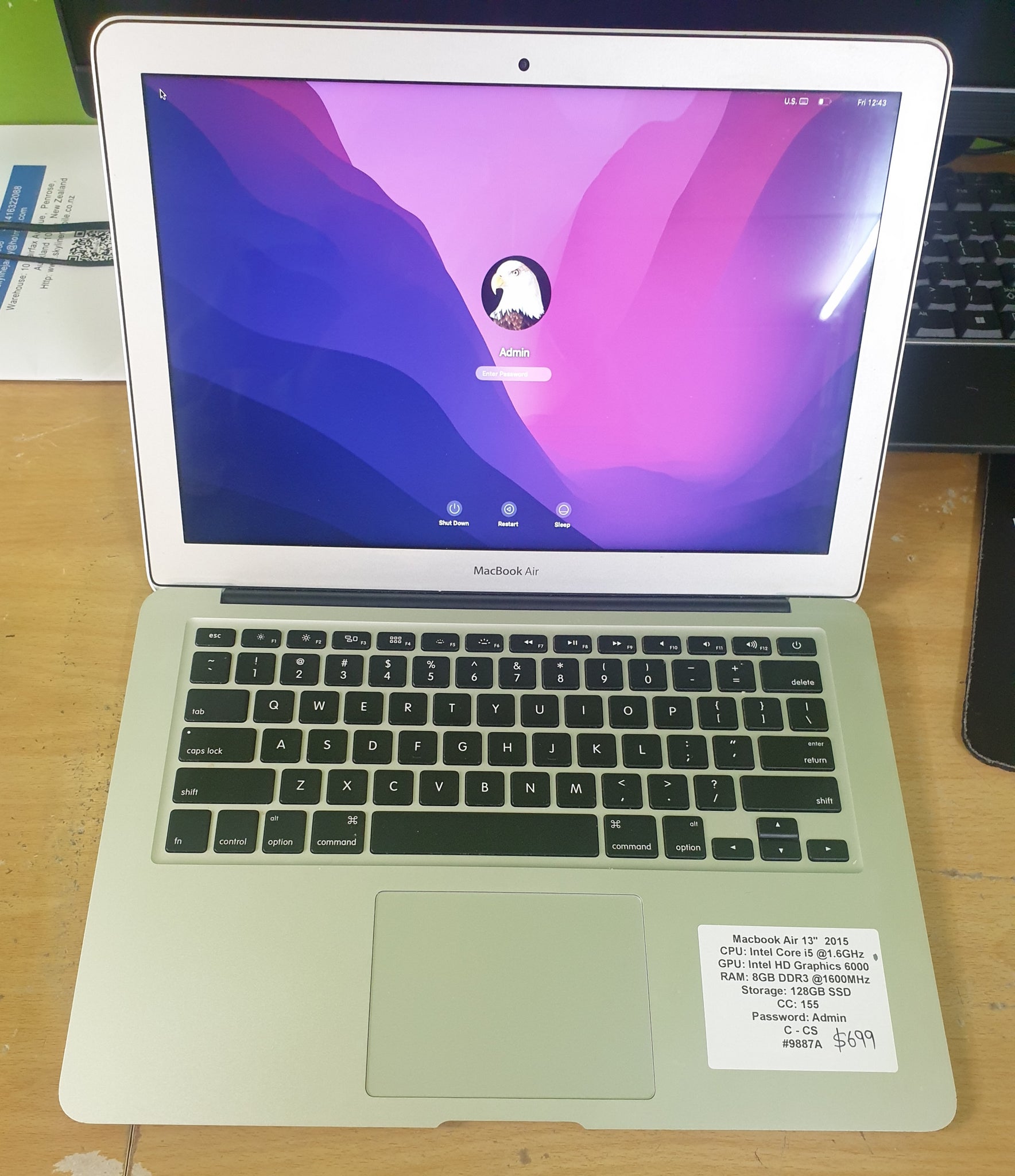 Apple MacBook Air 2015, 128GB, 8GB RAM Pre-Owned MacBook