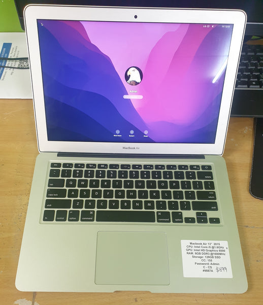 Apple MacBook Air 2015, 128GB, 8GB RAM Pre-Owned MacBook