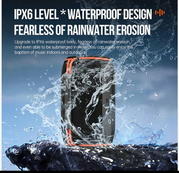 Bluetooth Speaker w/ Deep Bass, Strap, IPX6,30W, Waterproof Speaker