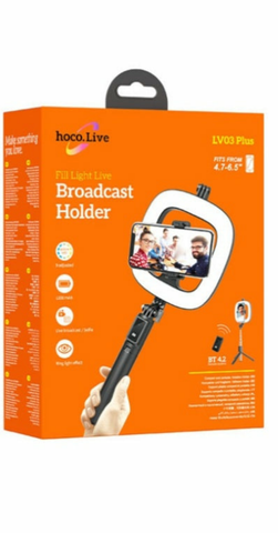 Hoco Ring Light Tabletop Phone holder Tablet Holder “LV03 Plus Showfull” for live broadcast