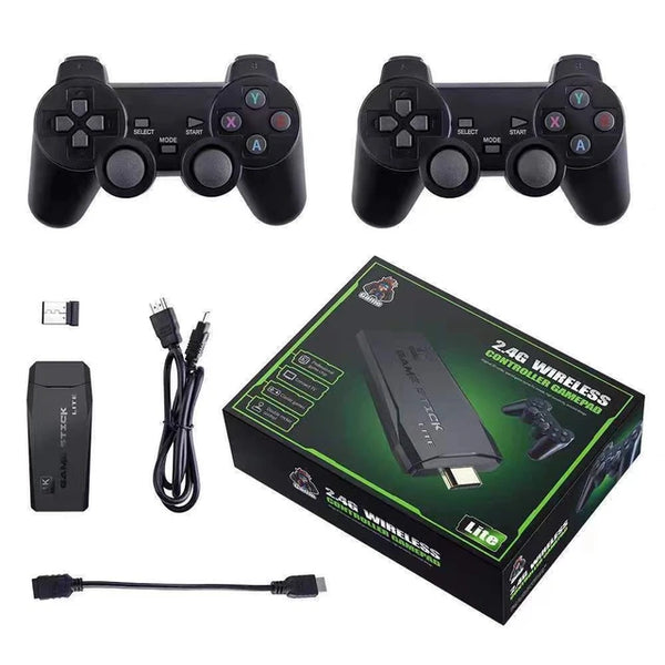 Video Game Sticks M8 Console 2.4G Dual Wireless Controller Game Stick 4K 10000 games 64GB Retro game