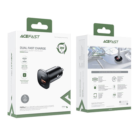 Acefast 38W, Car Charger Dual Port